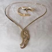 Gouden collier met armband